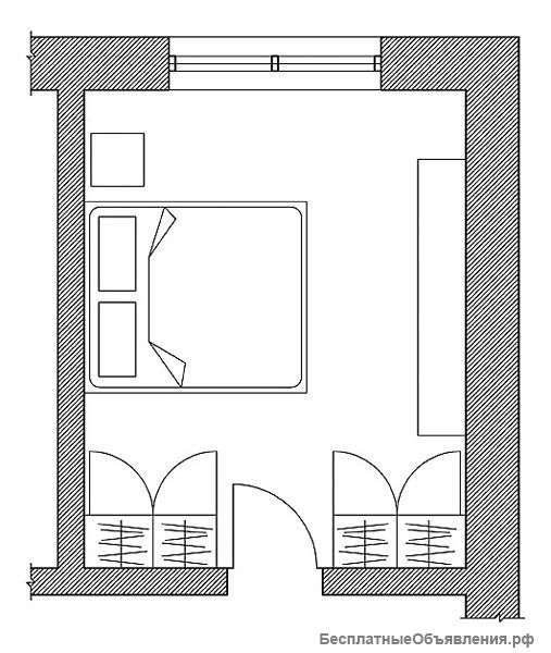 Чертеж спальни вид сверху