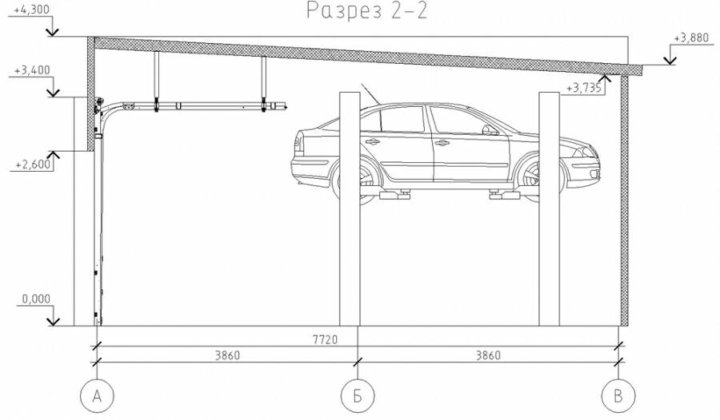 Гараж На 2 Машины С Подъемником