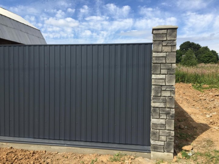 Забор Из Серого Профнастила Фото – Telegraph