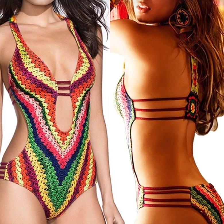 Слитный купальник-трикини Ethnic Paradise купить со скидкой в секс шопе  Женское белье, одежда  Пляжная одежда