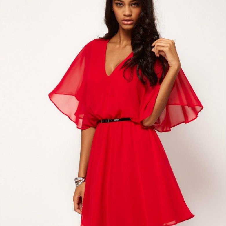 Красное Воздушное Платье