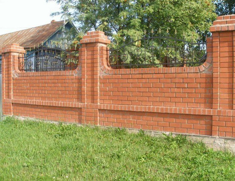 Ограда из кирпича своими руками 69