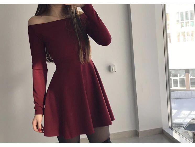Платье Красное Бордовое