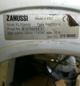 Zanussi fl 704 nn электрическая схема