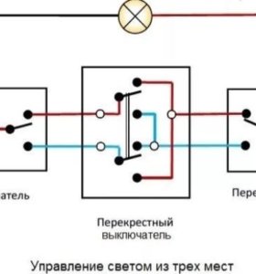 Выключатель перекрестный обозначение на схеме