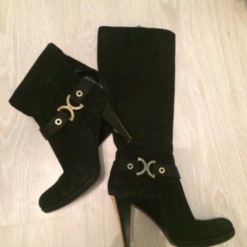 Сапоги замшевые