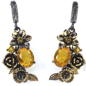 Серьги с цитринами