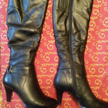 Зимние сапоги нат кожа и мех 39р.