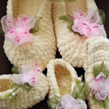 Тапочки вязаные