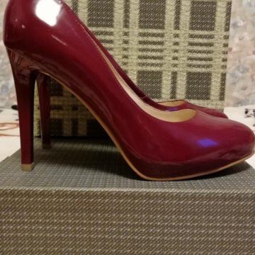 Туфли бордовые новые натуральная кожа