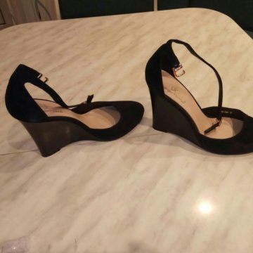 Туфли,нат.замша,темно-синие,новые