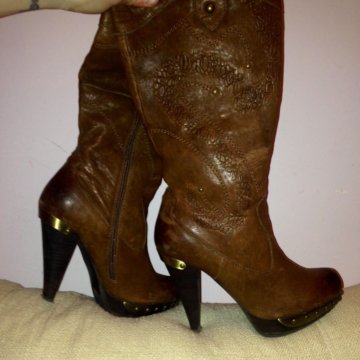 Сапоги Португалия ???????? кожа 37