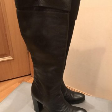 Grey Mer - кожаные сапоги с овчиной