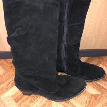 Сапоги замшевые на меху