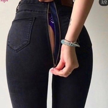 Женские брюки с молнией сзади