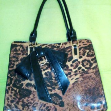 Сумка лак леопардовая Ku Yu