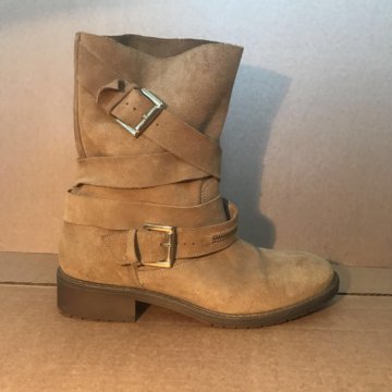 Замшевые женские сапоги