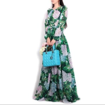 Новое шифоновое платье в пол,размер М (на подкладе