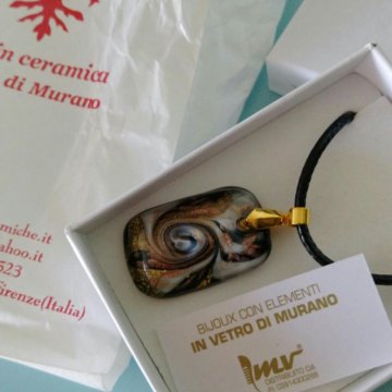 Подвеска муранское стекло новая