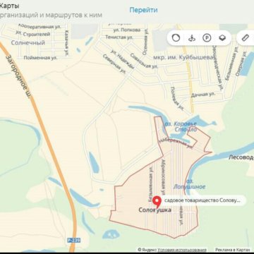 Солнечный поселок оренбург карта