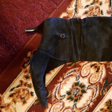 Сапоги замшевые Peter Kaiser демисезон чёрные