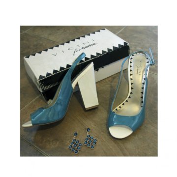 Новые бирюзовые босоножки лак