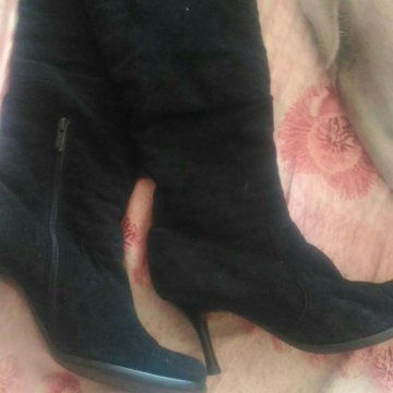 Сапоги замшевые