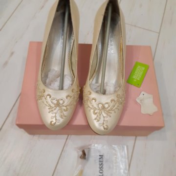 Туфли свадебные беж шампань Blossem