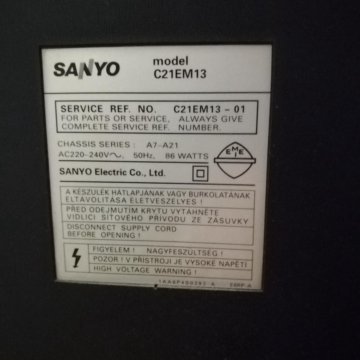 Sanyo cf21sd9e sl схема