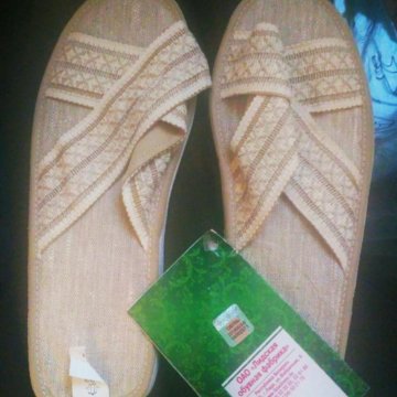 Новые льняные, лёгкие сланцы 39 размера. Беларусь.