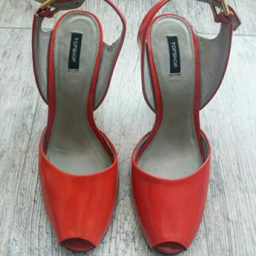 Босоножки Topshop нат.лак, нат.кожа