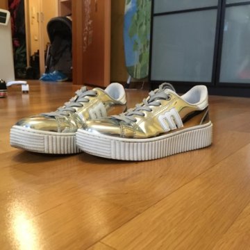 Кеды серебрянные на платформе