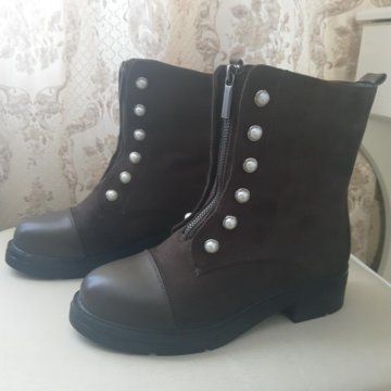 Ботинки зимние замша