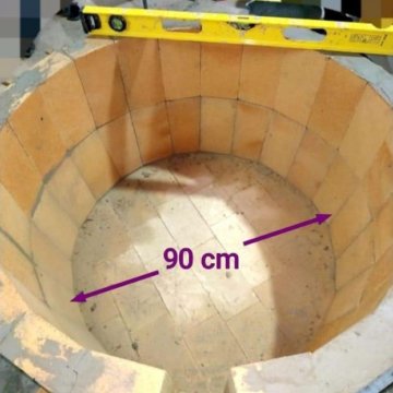 Чертеж тандыра из шамотного кирпича