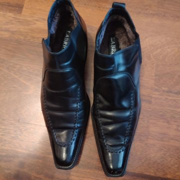 Зимние кожанные ботинки на меху