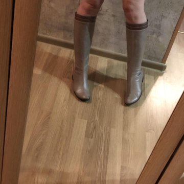 Сапоги осень натуральная кожа 25см