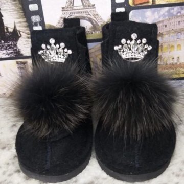 Валеши с декором и натуральным мехом