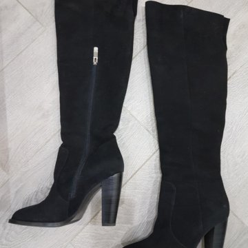 Ботфорты нат.замша поздняя осень-зима 40