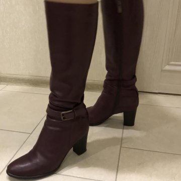 Сапоги женские, натуральная кожа
