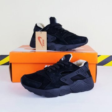 Зимние ❄ женские замшевые кроссовки Nike huarache❄