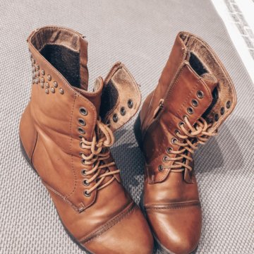 Ботинки женские рыжие / коричневые демисезонные