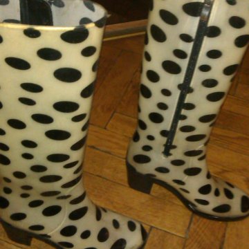 Сапоги резиновые высокие на кабл и молнии