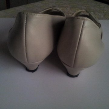 Туфли с открытым носом, светло серые, Италия