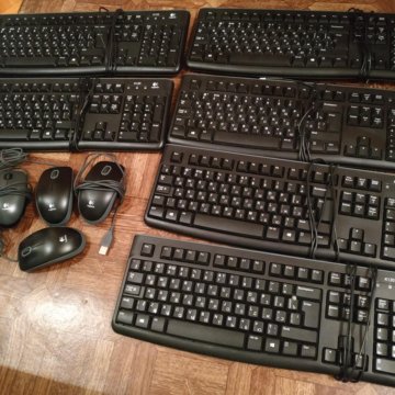 Клавиатура с мышкой Logitech USB 10шт