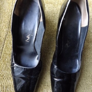 Американские винтажные чёрные женские туфли