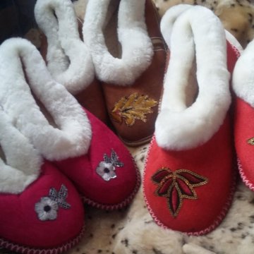 Тапочки женские из натурального меха овчины