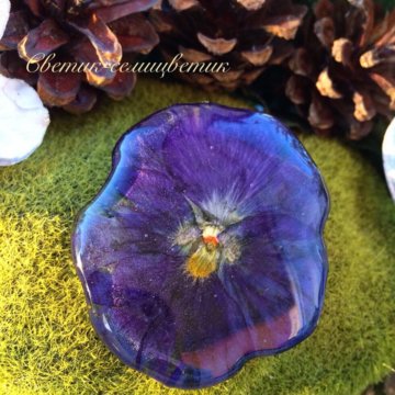 Брошь с цветком Виолы