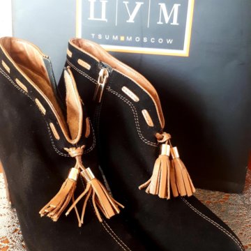 Ботильоны натуральная замша.