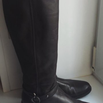 ❤️ Зимние кожаные сапоги TJ Collection натур мех