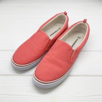 Слипоны женские алые